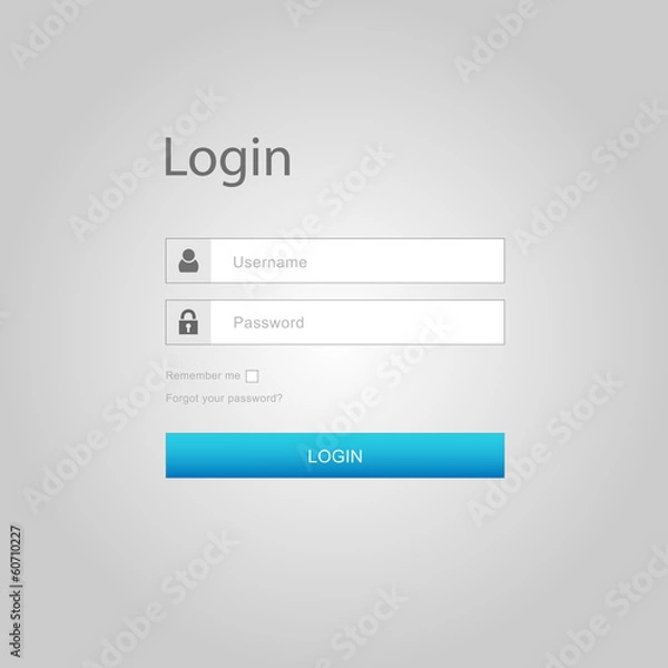 Fototapeta Vector login interface - username and password