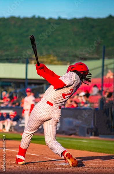 Fototapeta baseball player dreadlocks