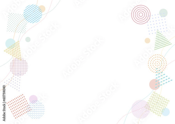 Fototapeta 幾何学模様のフレームイラスト