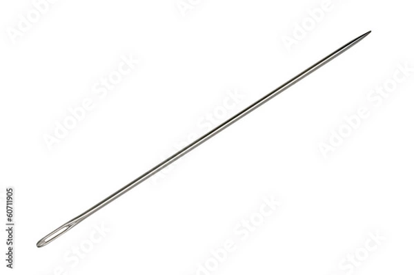 Fototapeta Needle isolated on a white background