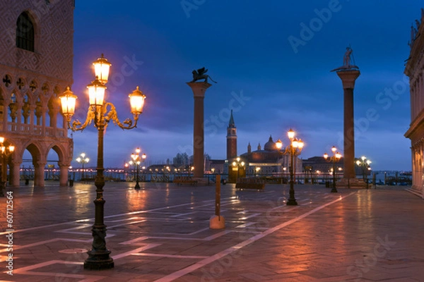 Obraz S.Marco Canal view in winter morning