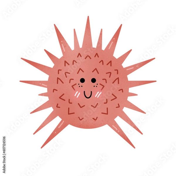 Fototapeta Ocean animals, shark, shell, jellyfish,crab,squid,dolphin,turtle,sammy,sea urchin, puffer fish 