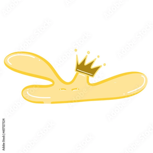 Obraz Yellow with crown