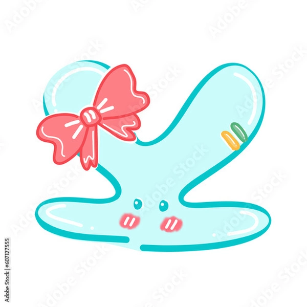 Obraz Light blue with ribbon