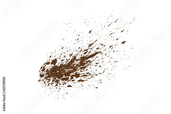 Obraz mud splash isolated transparency background..