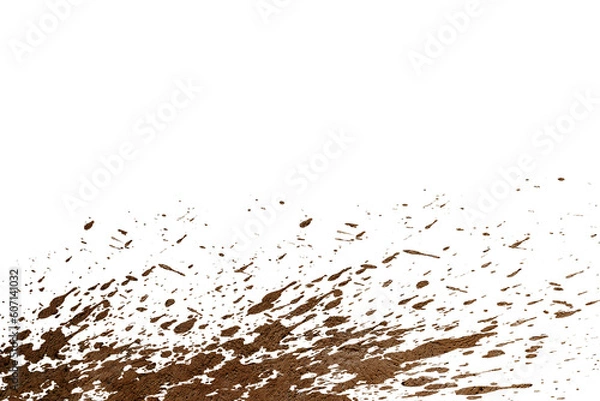 Obraz mud splash isolated transparency background..