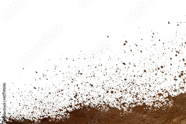 Obraz mud splash isolated transparency background..