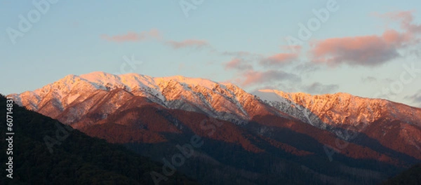 Obraz Alpejski zachód słońca na Mt Bogong w Australii