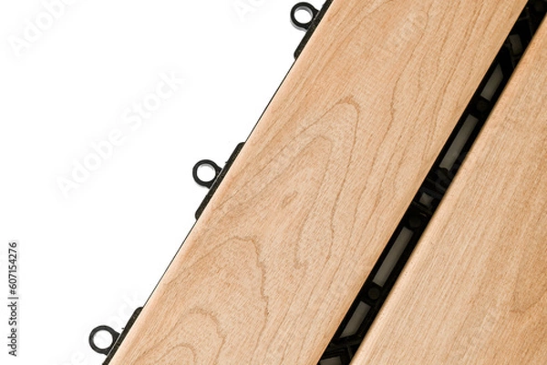 Obraz Tiles made of wood. Garden path.