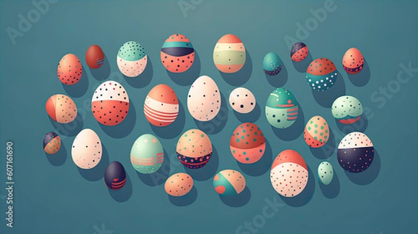 Fototapeta Whimsical Delights: Easter Eggs