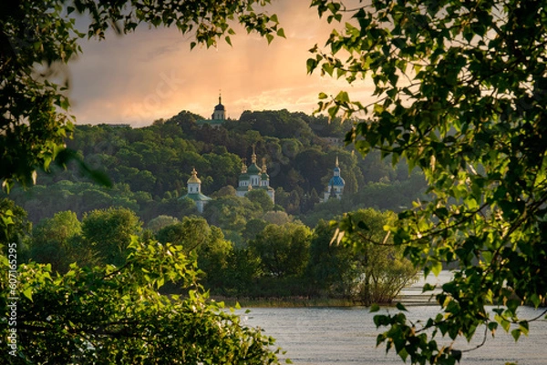 Obraz Kyiv city view at the sunset
