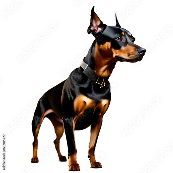 Fototapeta An illustration dog(German Pinscher)