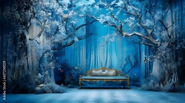 Obraz 美しく神秘的な青色の背景