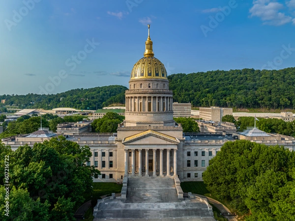 Fototapeta Aerial View of the West Virginia State Capitol Complex