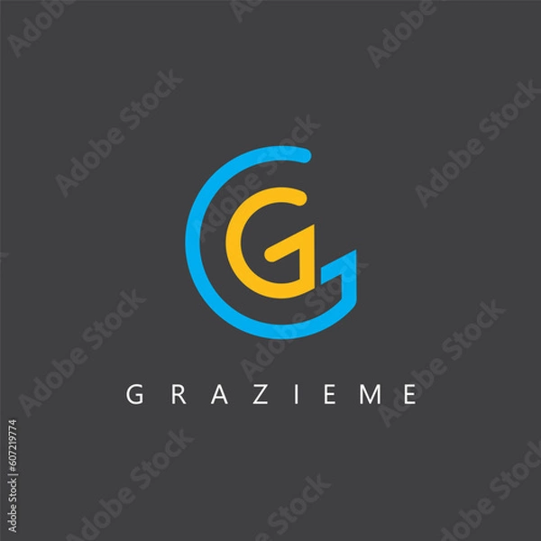 Obraz GM letter icon vector concept design template