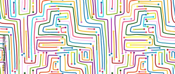 Fototapeta Seamless pattern. Computer circuit board.