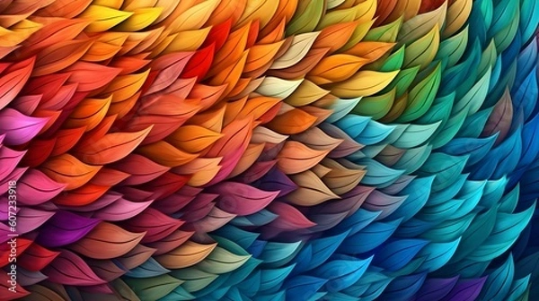 Fototapeta 幻想的な美しいカラフルな世界の背景