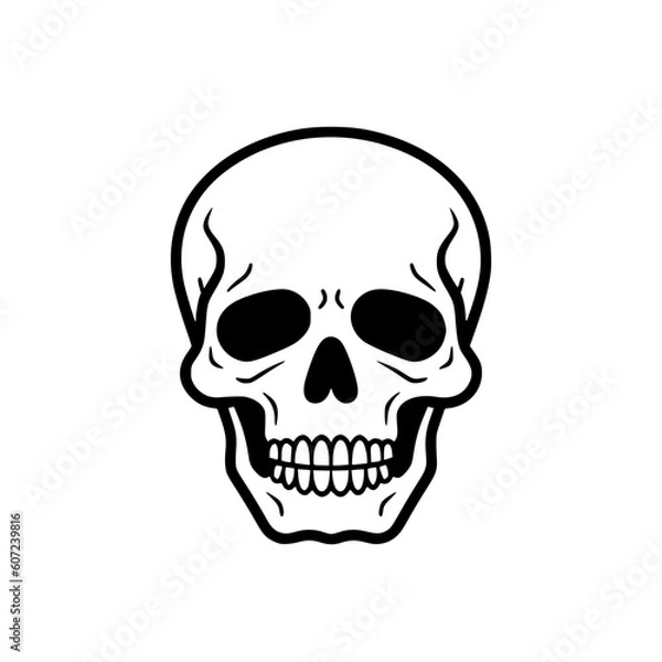 Obraz Skull vector illustration isolated on transparent background
