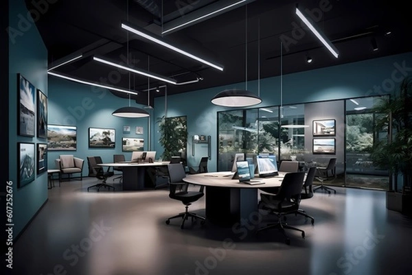 Obraz artificial intelligence in a business setting, Generative AI