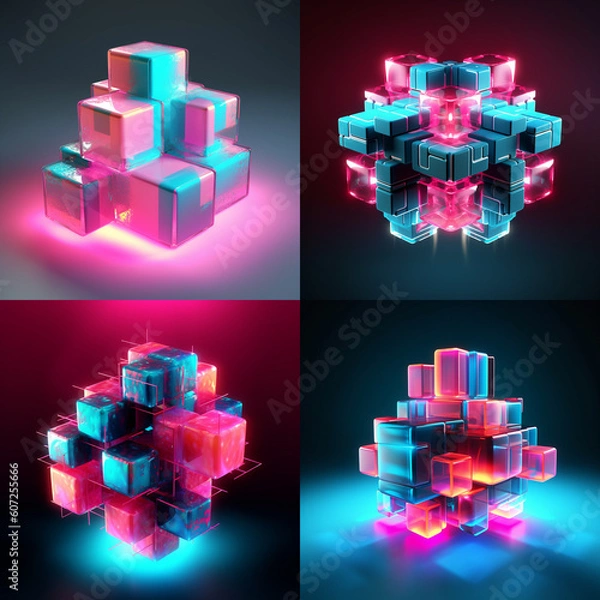 Obraz abstract background with squares