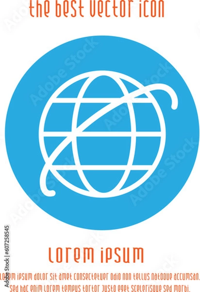 Obraz Internet globe vector icon eps 10. Web symbol.