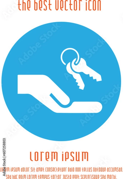 Obraz Keys in hand vector icon eps 10.