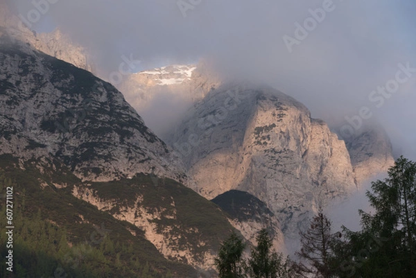 Obraz the beauty of the panoramas of the dolomites in spring
