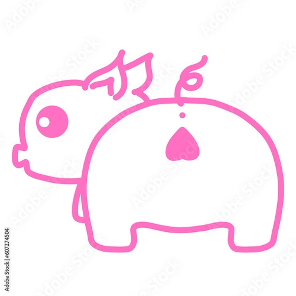 Obraz pink piggy