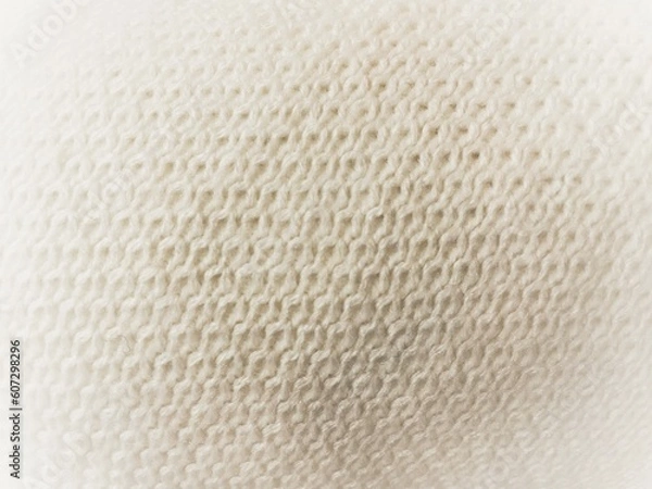 Obraz White knit fabric, blurred gradient, abstract, for background.