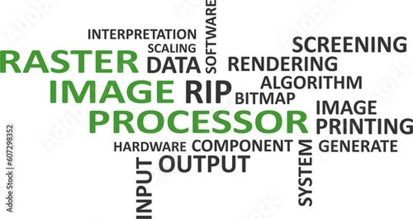 Obraz Cloud Word - Raster Procesor