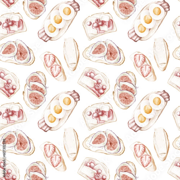 Fototapeta Sandwich seamless pattern
