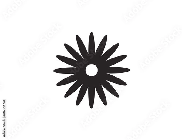 Fototapeta Flat flower (camomile) icon. Nature, parks. Vector