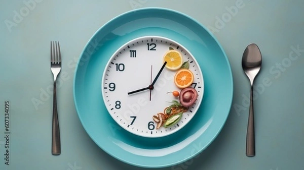 Fototapeta intermittent fasting diet concept Generative AI