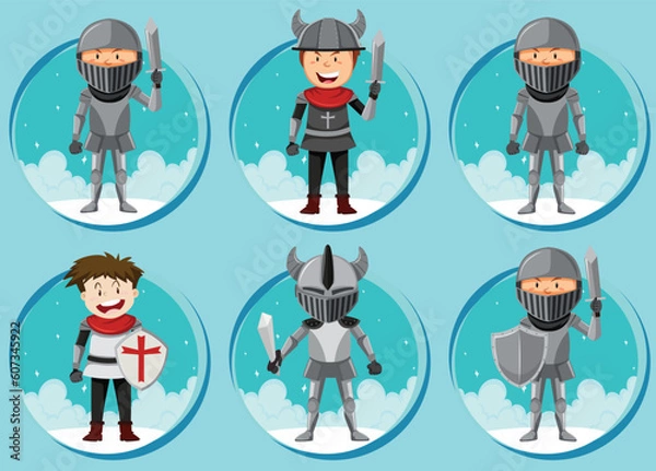 Fototapeta A set of fantasy character by the greatest graphics