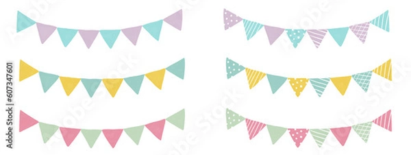 Obraz カラフルなガーランドのセット