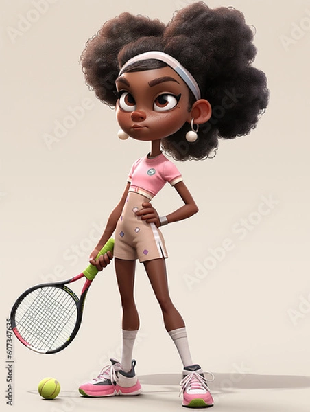 Obraz girl with racket