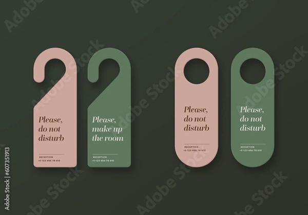 Obraz Hotel Door Hanger Layouts