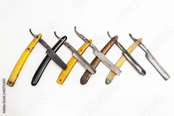 Obraz Five rusty razors