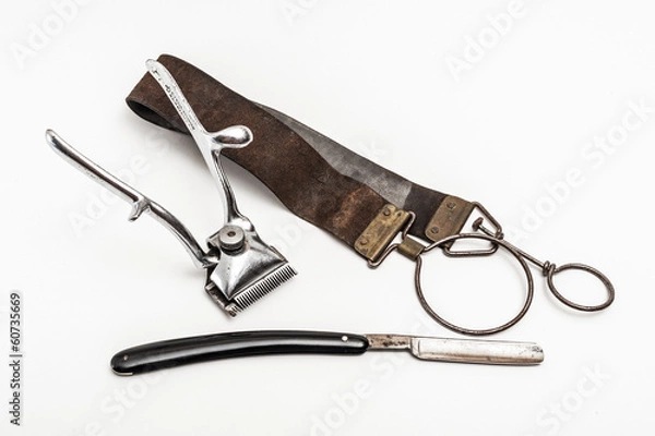 Obraz Vintage barber tools