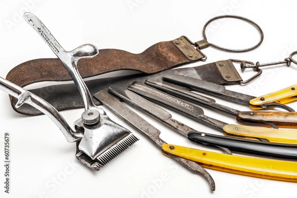 Obraz Vintage barber tools