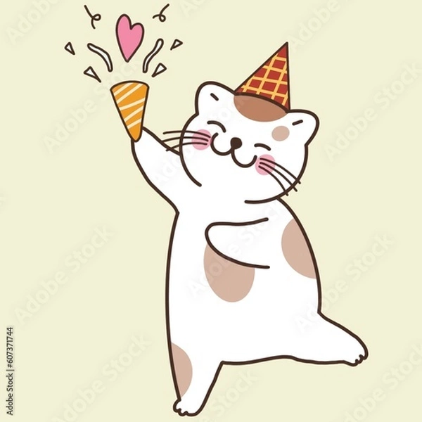 Obraz cat with a gift