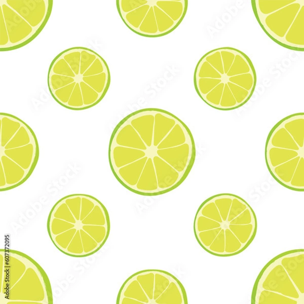 Fototapeta Semaless lime pattern for packages. Lime vector pattern.