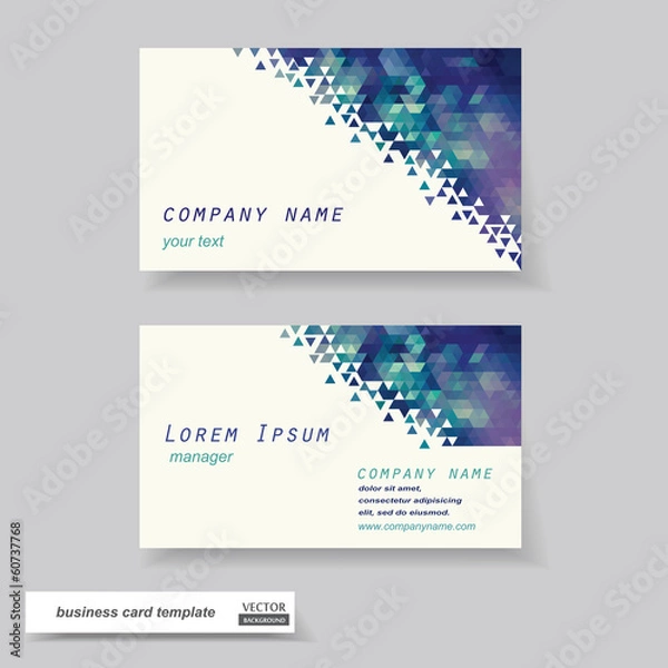 Obraz Business cards set. Vector illustration.