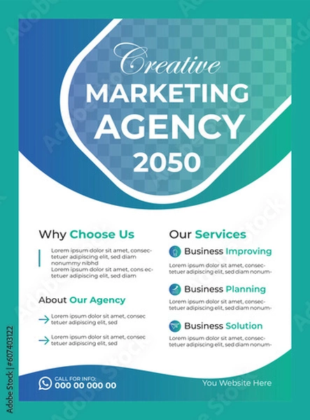 Obraz Corporate business flyer design template