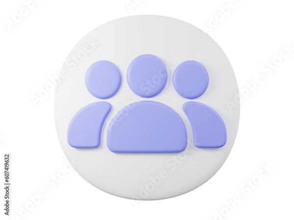 Fototapeta 3D icon cartoon Person profile or Avatar user profile, 3D render illustration