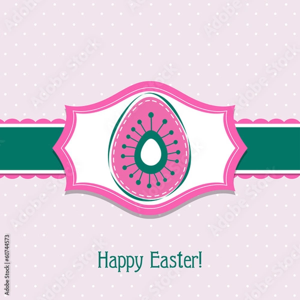 Fototapeta Template Easter greeting card, vector