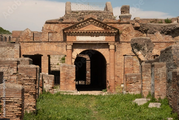 Obraz Horrea Epagathiana et Epaphroditiana, ancient Roman store building in Ostia Antica, Rome