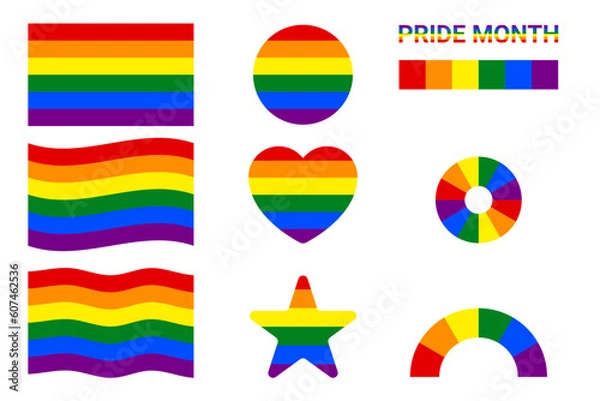 Obraz rainbow flag set pride month flags
LGTBTQIA
