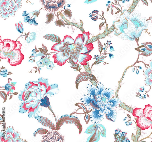 Obraz Textile and digital seamless pattern design 