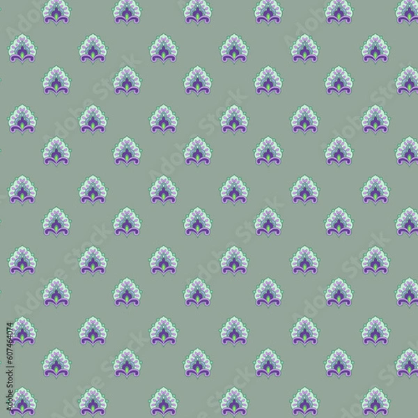 Fototapeta Textile and digital seamless pattern design 